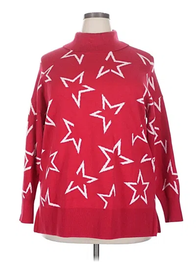 Pre-owned Livi Turtleneck Sweater In Red