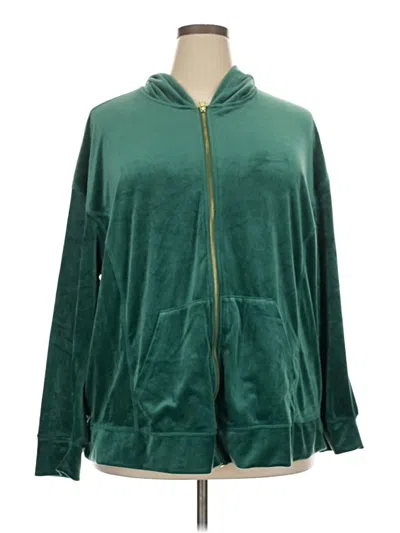 Pre-owned Livi Zip Up Hoodie In Green