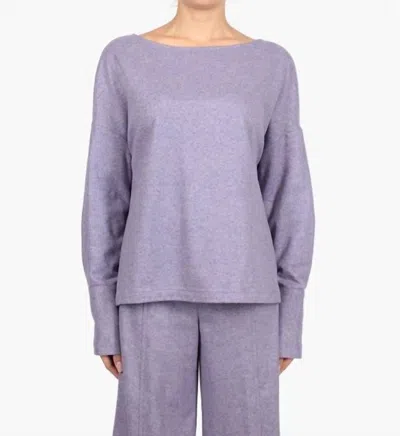 Liviana Conte Boat Neck Cashmere Shirt In Lavender In Multi