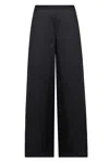 Liviana Conti Woman Pants Midnight Blue Size 8 Viscose, Polyamide, Elastane In Nero