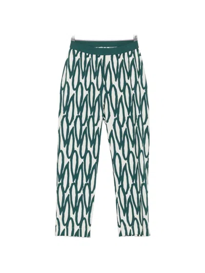 Liviana Conti Abstract-print Elasticated-waistband Trousers In Multi