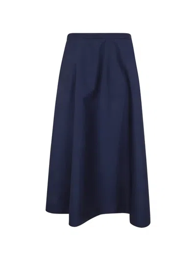 Liviana Conti A-line Midi Skirt In Blue
