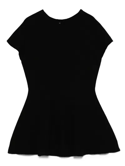 Liviana Conti Alyssa Short-sleeve Flared Top In Black