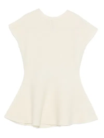 Liviana Conti Alyssa Short-sleeve Flared Top In Gold