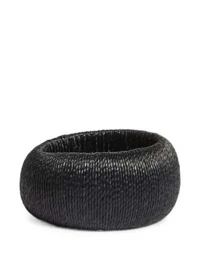 Liviana Conti Annette Woven Slip-on Bangle In Black
