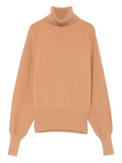 Liviana Conti Arabella Roll-neck Sweater In Brown
