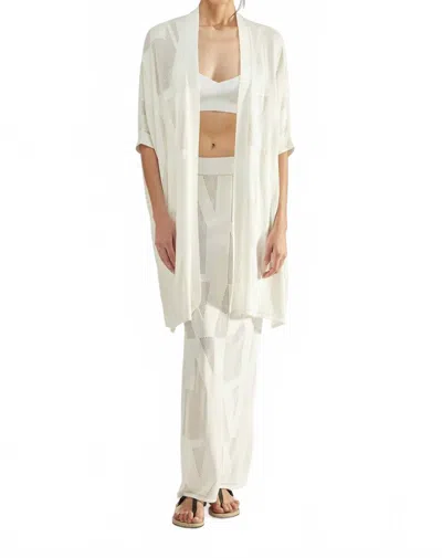 Liviana Conti Astrid Cotton Blend Cardigan In Pumice In White