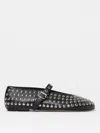 Liviana Conti Leather Ballet Flats With Studs In Black