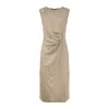 Liviana Conti Beige Cashmere Blend Dress In Neutral