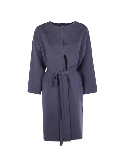 Liviana Conti Belted Cardigan In Blue