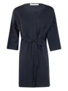 Liviana Conti Short-sleeved Knitted Cardigan In Black