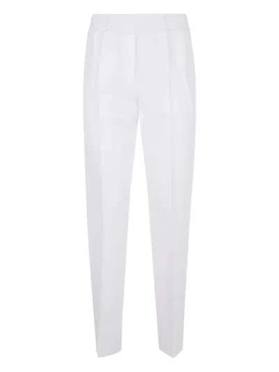 Liviana Conti Benjamin Elastic Waist Trousers In White