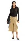 Liviana Conti Bermuda Woman  Cargo Cargo In Yellow