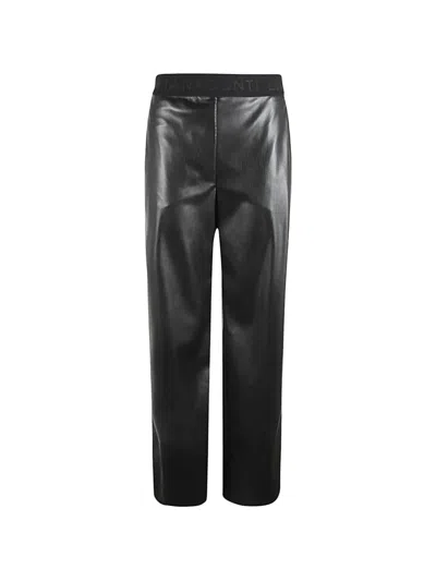 Liviana Conti Faux Leather Trousers In Black