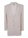 Liviana Conti Single-breasted Blazer In Grey