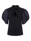 Liviana Conti Cotton Blouse In Black