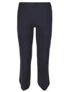 Liviana Conti Straight Leg Trousers With Stitching In Blue