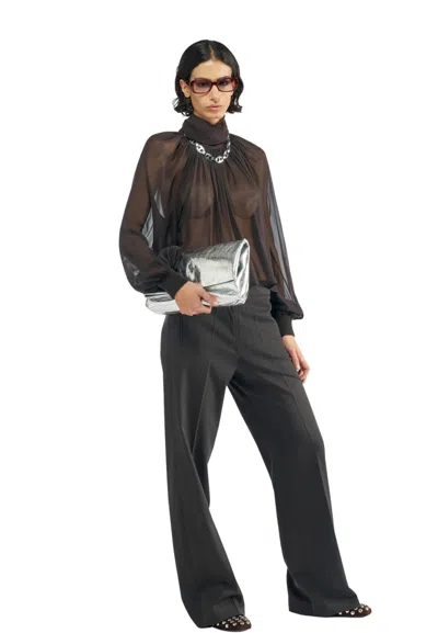 Liviana Conti Blue Fayette Woman  With High Neck In Brown