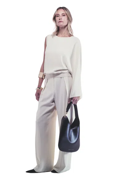 Liviana Conti Blue Shiny Woman  With Shoulder In Gray