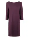 Liviana Conti Boat-neck Dress In Purple