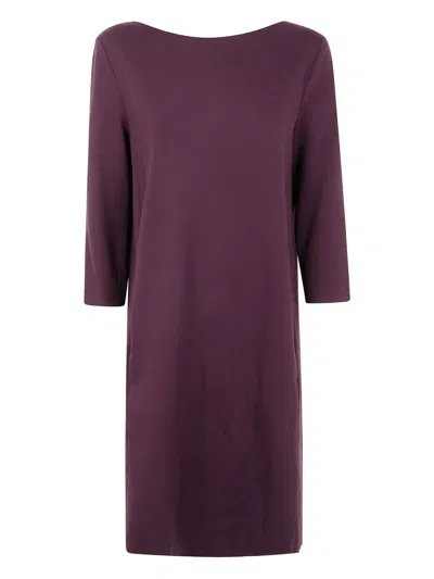 Liviana Conti Boat-neck Dress In Purple