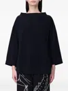 Liviana Conti Boat-neck Knitted Top In Black