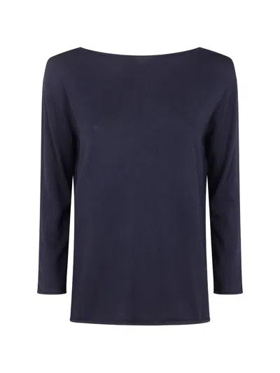 Liviana Conti Boat Neck Knitwear In Blue