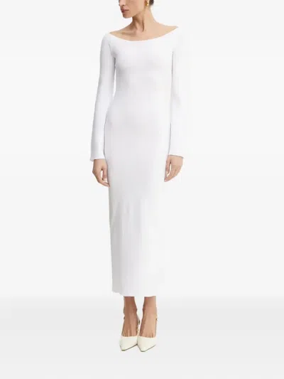 Liviana Conti Boat-neck Midi Dress In White