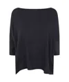Liviana Conti Kimono Over Sweater In Black