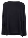 Liviana Conti Boat-neck Wool Jumper In Black