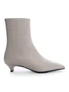 Liviana Conti Zoe Leather Ankle Boot In Gray