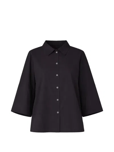 Liviana Conti Button Flared Shirt In Animal Print