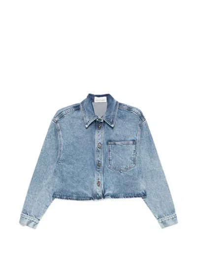 Liviana Conti Button-front Denim Jacket In Blue