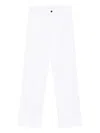 Liviana Conti Button-up Denim Trousers In White