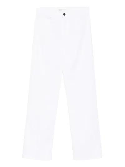 Liviana Conti Button-up Denim Trousers In White