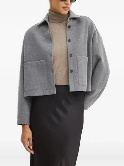Liviana Conti Buttoned Jacket In Gray