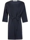 Liviana Conti Short-sleeved Knitted Cardigan In Black