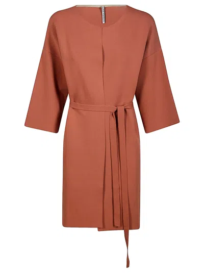 Liviana Conti Cardigan In V Terracotta Orzo