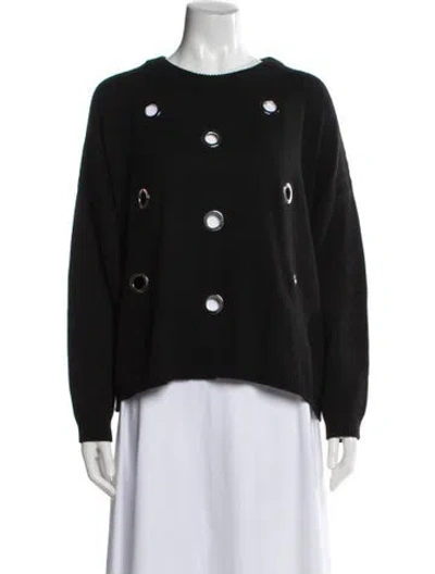 Pre-owned Liviana Conti Cashmere Crew Neck Sweater In Black