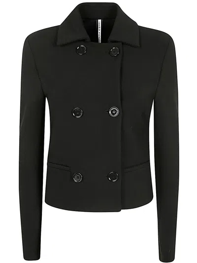 Liviana Conti Check Jacket In Black  