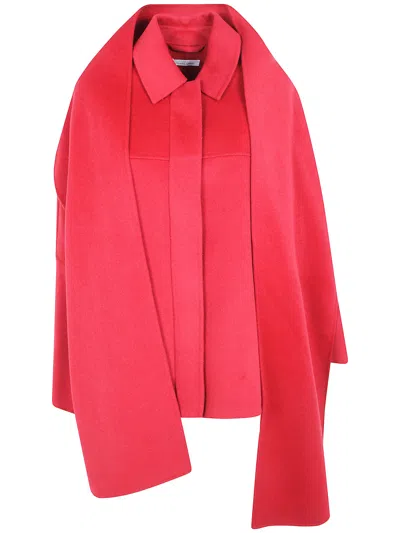 Liviana Conti Coat Wool Cashmere "william" In Red