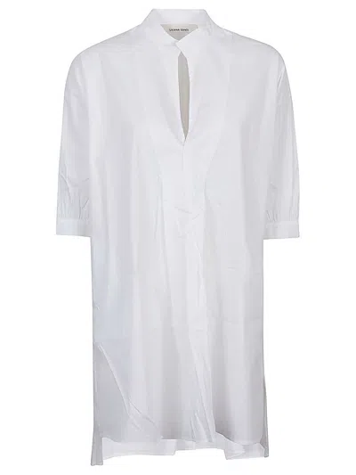 Liviana Conti Cotton Blend Blouse In White