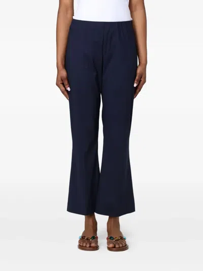 Liviana Conti Cotton-blend Trousers In Blue