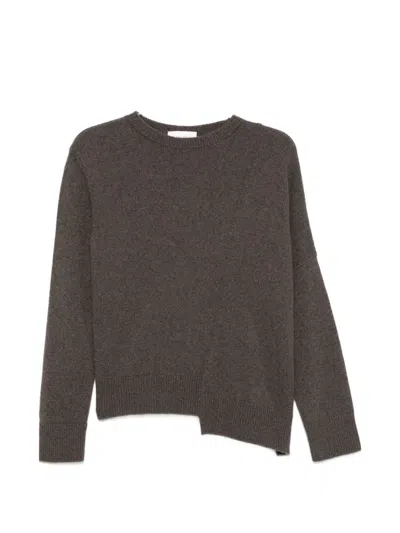 Liviana Conti Crew-neck Sweater In Brown