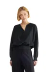 Liviana Conti Crossed Front Sweater In Nero