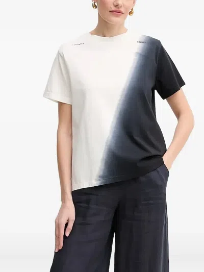 Liviana Conti Dip-dye Short-sleeve Top In Multi