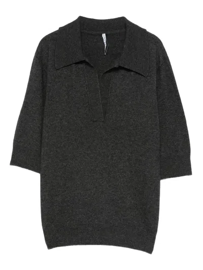 Liviana Conti Dorin Three-quarter-sleeve Jersey In Gray