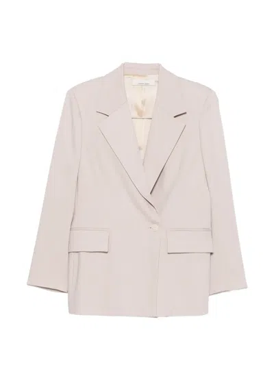 Liviana Conti Double-breasted Blazer In Purple