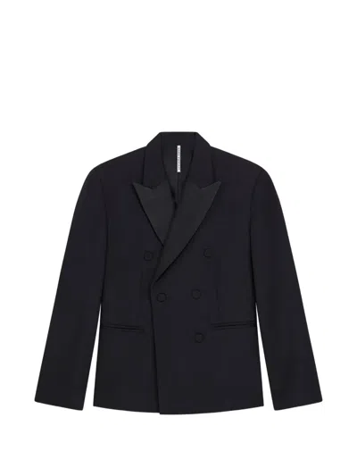 Liviana Conti Double-breasted Peak-lapel Blazer In Animal Print