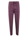 Liviana Conti Drawstring Cuffed Track Pants In Purple